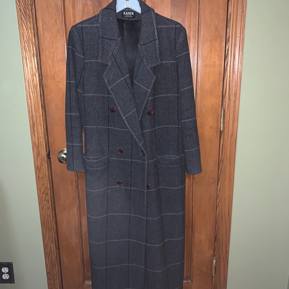 Karen Wool Plaid Coat